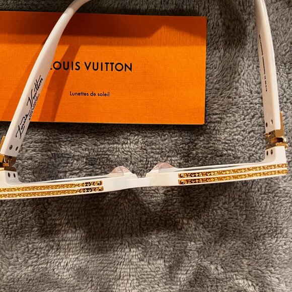 Louis Vuitton - White/Gold Millionaire Sunglasses - Picture 5 of 8
